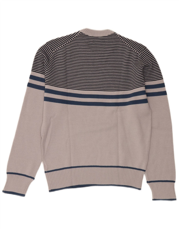 Bleyle Herren-Pullover mit Rundhalsausschnitt, EU 50, mittelgrau gestreift, Polyacryl