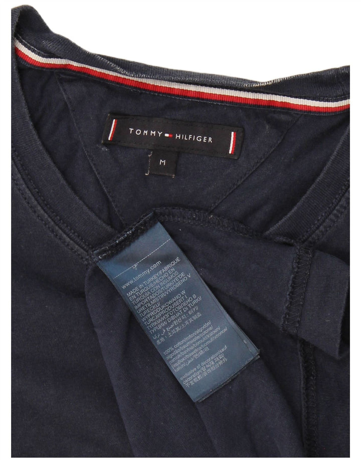 TOMMY HILFIGER Mens T-Shirt Top Medium Navy Blue Cotton