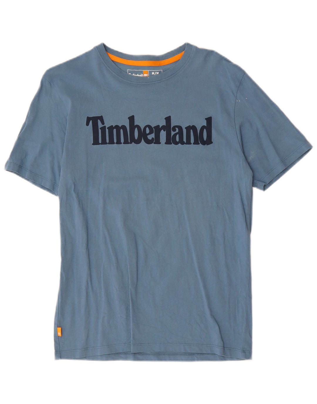 TIMBERLAND Herren-T-Shirt mit normaler Passform, mittelblauer Baumwolle, Grafik