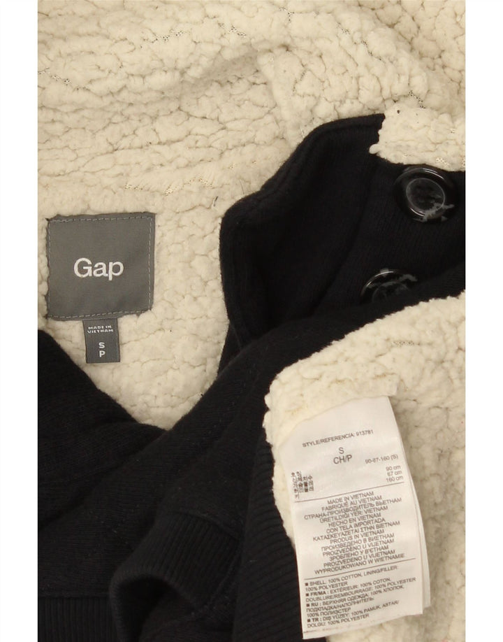 Gap Damen Bomber Sherpa Jacke UK 10 Small Marineblau Baumwolle