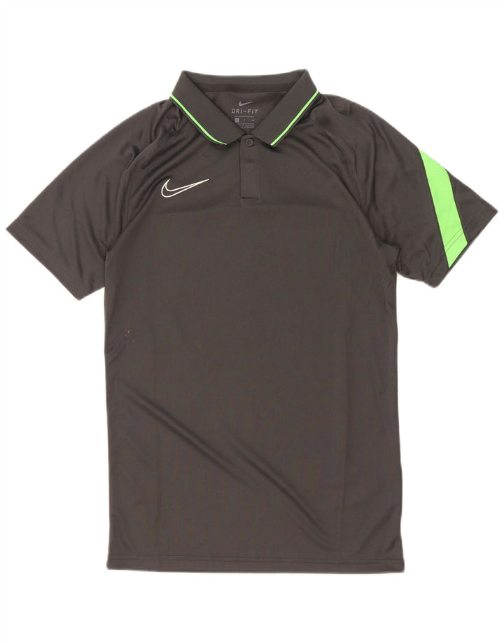 Nike Herren-Dri-Fit-Poloshirt, klein, graues Colourblock-Polyester