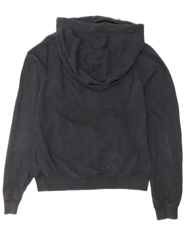 Nike Womens Graphic Oversized Hoodie Pullover UK 6 XS Schwarz Baumwolle