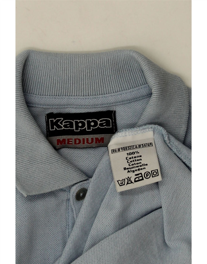 Kappa Herren-Langarm-Poloshirt aus mittelblauer Baumwolle
