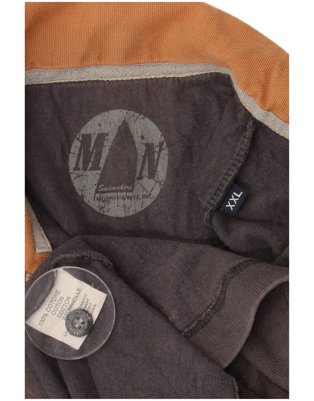 MURPHY & NYE Herren Sailmakers Graphic Rugby Poloshirt 2XL Grau Farbblock