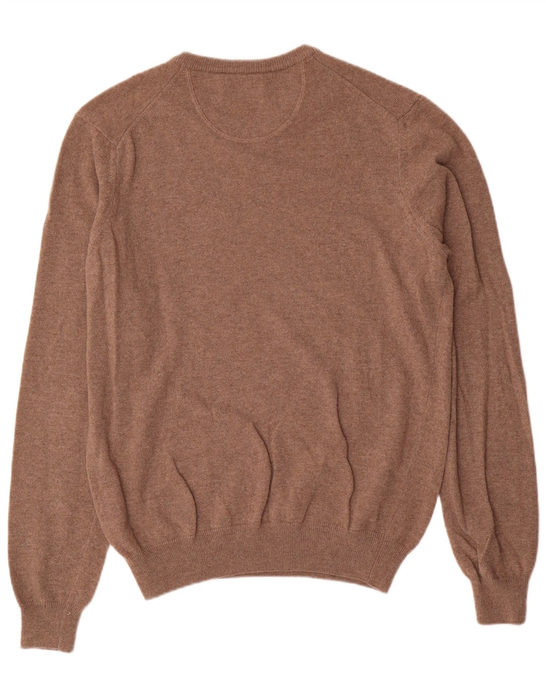 Marlboro Classics Herren-Pullover mit V-Ausschnitt, große braune Wolle