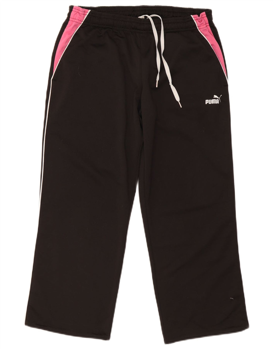 Puma Damen-Trainingshose UK 14 Mittelschwarzes Colourblock-Polyester