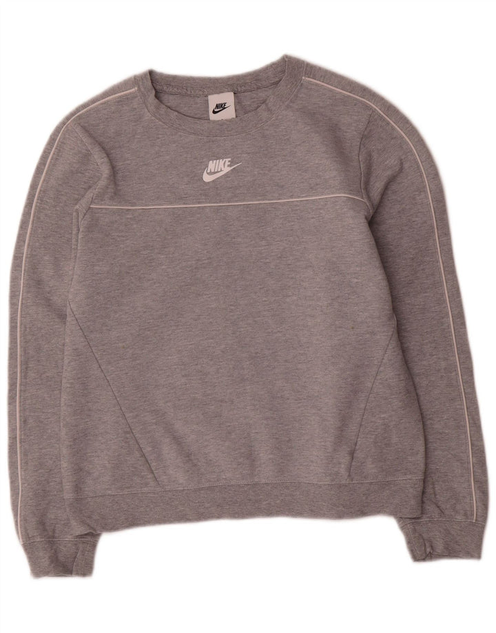 Nike Damen-Sweatshirt in Übergröße, Gr. 10, Größe S, grau gefleckte Baumwolle