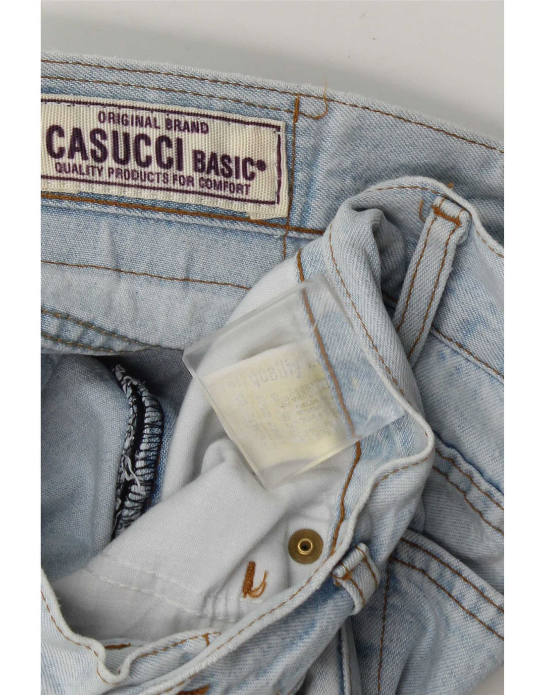 Casucci Herren Straight Jeans W34 L30 Blaue Baumwolle