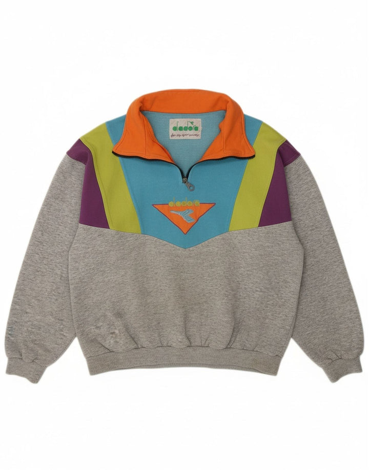 DIADORA Womens Oversized Sweatshirt Jumper UK 16 Large Multicoloured Vintage Diadora and Second-Hand Diadora from Messina Hembry 