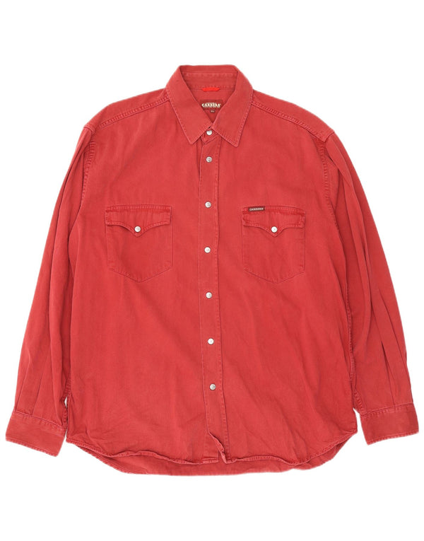 Carrera Herren Jeanshemd XL, rote Baumwolle