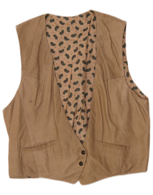 Vintage Damen Weste Groß Beige
