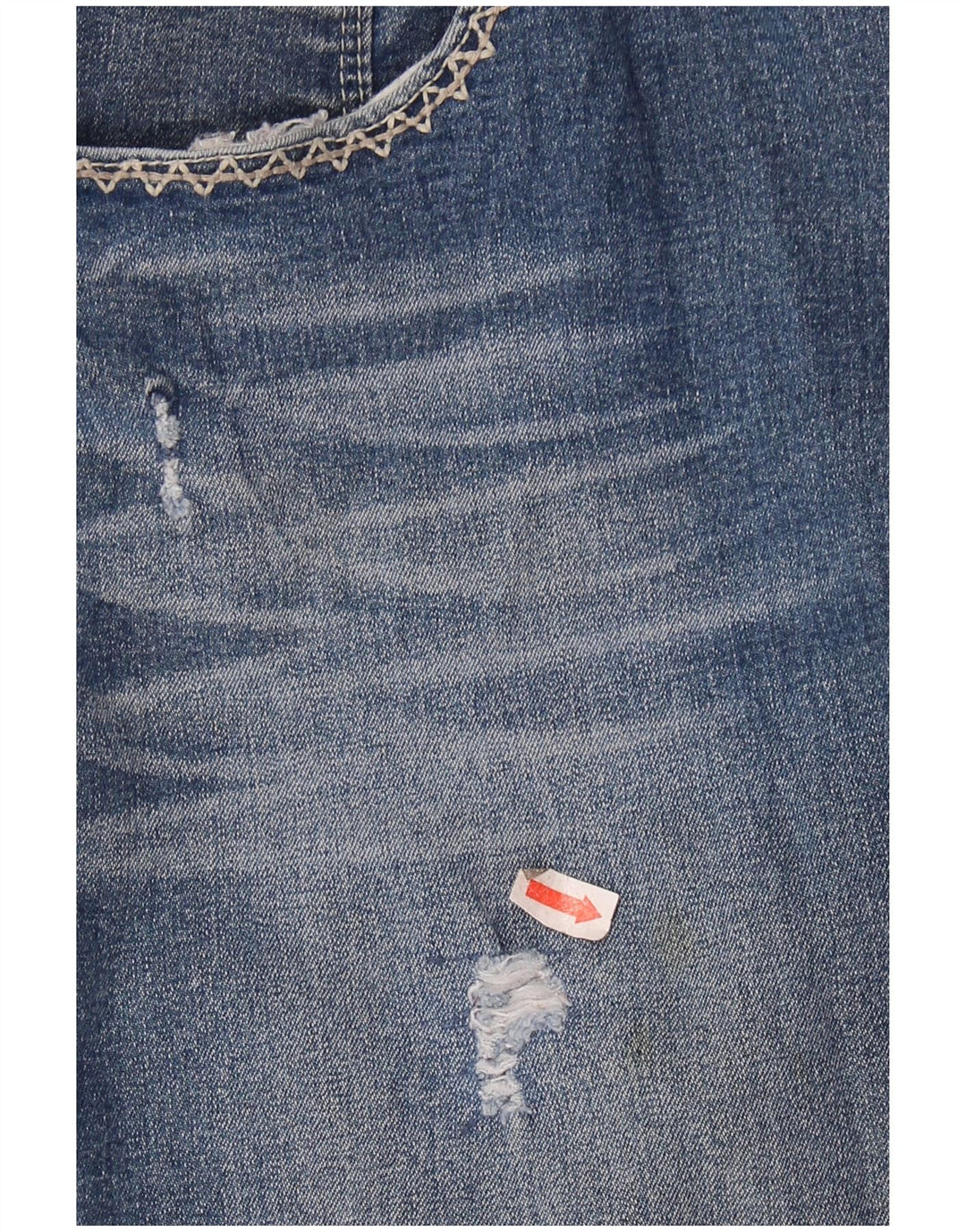 LEVI'S Damen Distressed Denim Bermuda Shorts US 13 Large W32 Blaue Baumwolle