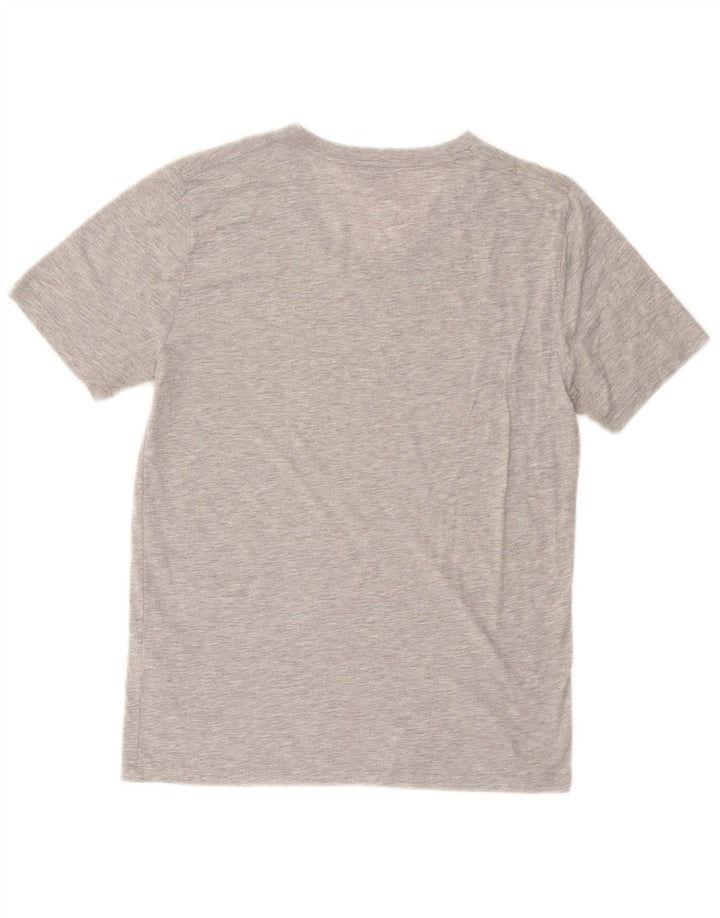 Reiss Herren-T-Shirt-Oberteil, klein, grau gefleckte Baumwolle
