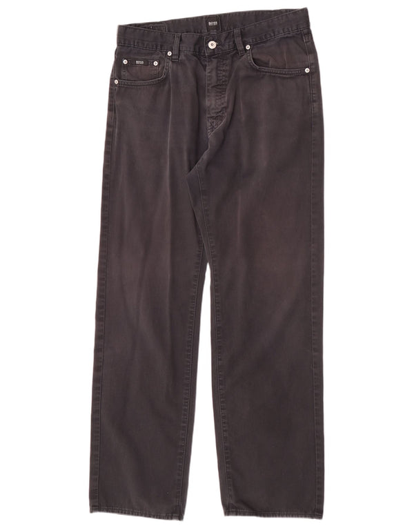 Hugo Boss Herren Straight Jeans W32 L32 Schwarz