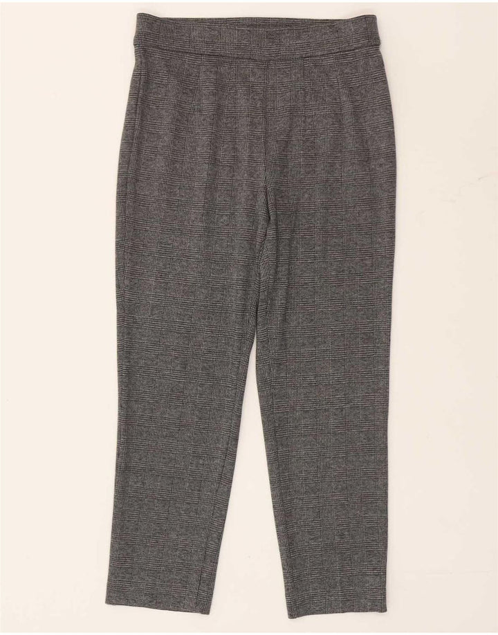 Marks & Spencer Damen Crop Leggings UK 10 Small Graues Hahnentritt-Polyester