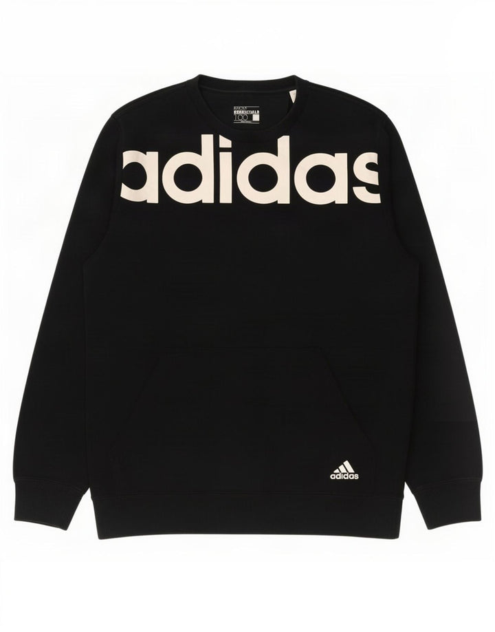 Adidas Herren Grafik-Sweatshirt-Pullover, mittelschwarz, Baumwolle