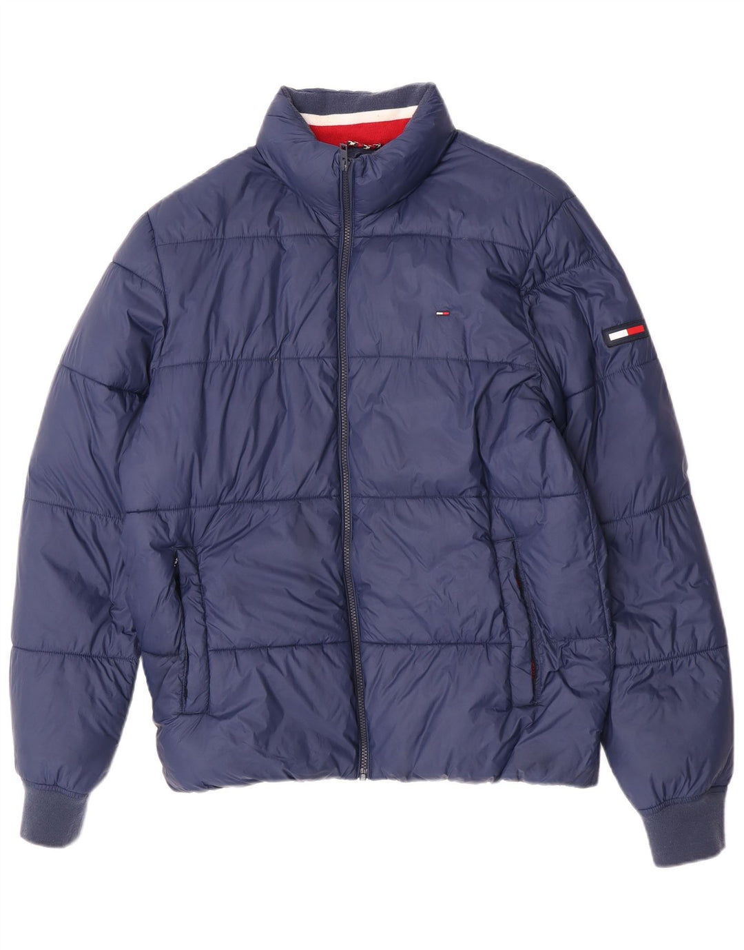 Tommy Hilfiger Herren Wattierte Jacke UK 40 Large Marineblau Polyamid