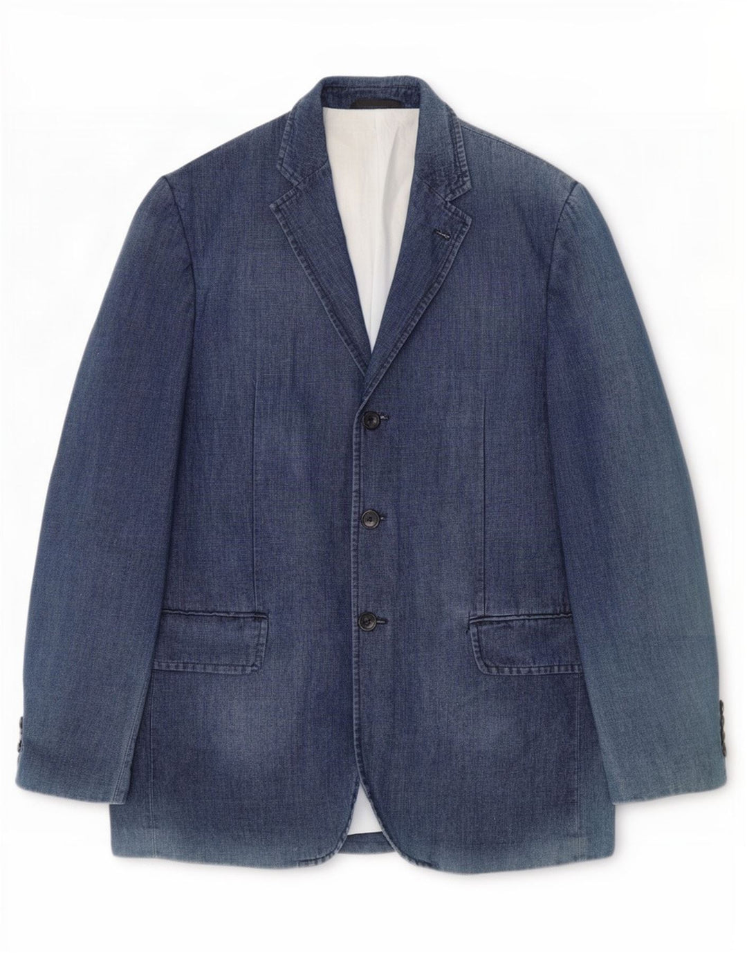 Daniele Alessandrini Herren 3-Knopf-Denim-Blazerjacke IT 54 2XL Marineblau