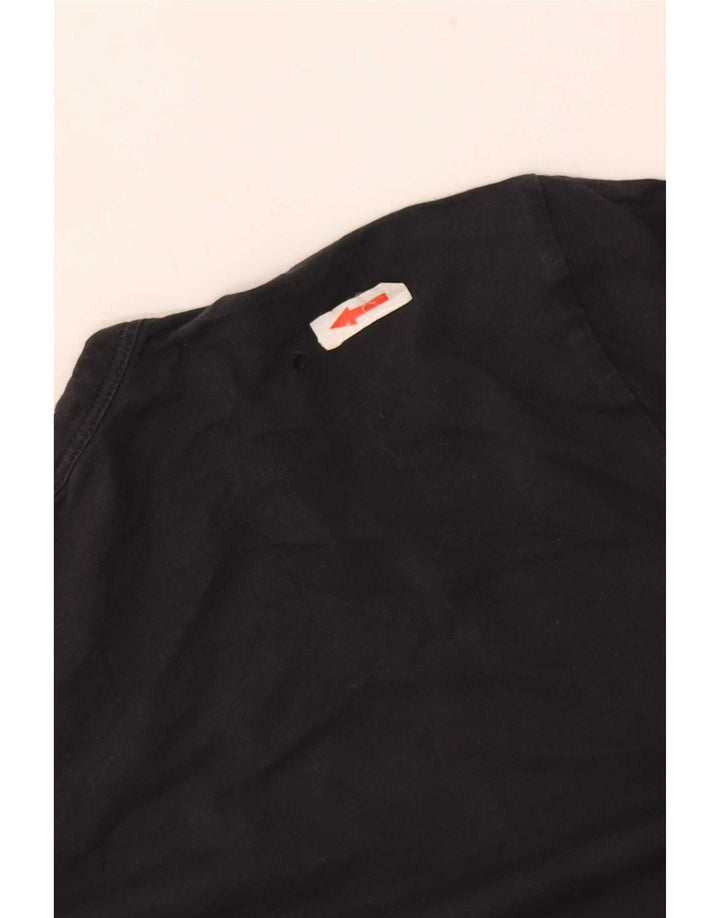 Hugo Boss Herren T-Shirt Top Medium Schwarz Baumwolle