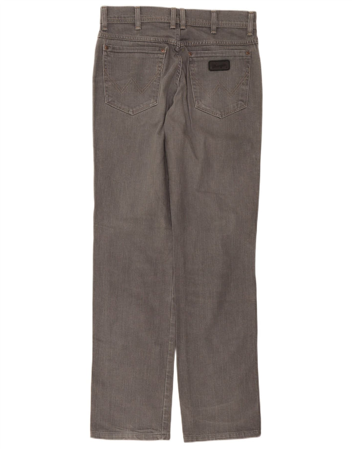 Wrangler Herren Texas Stretch Straight Jeans W33 L36 Graue Baumwolle