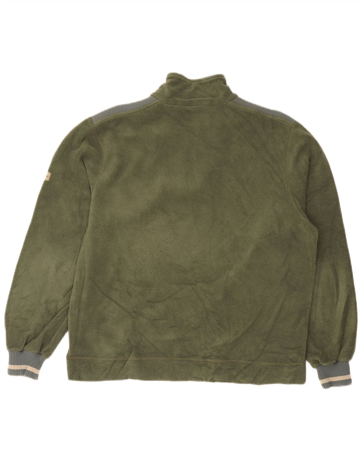 Champion Herren-Fleecepullover mit Reißverschluss am Hals, mittleres Khaki, Polyester