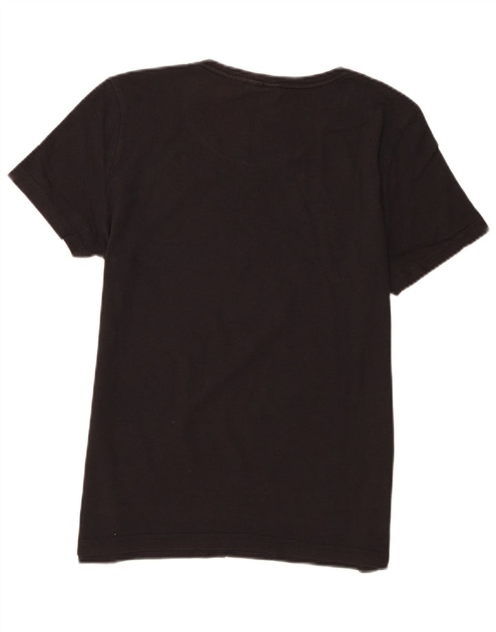 Adidas Damen Graphic T-Shirt Top UK 12 Medium Schwarz