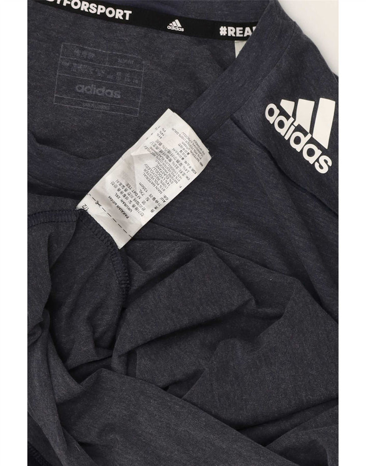 Adidas Herren T-Shirt Top 2XL Marineblau Polyester