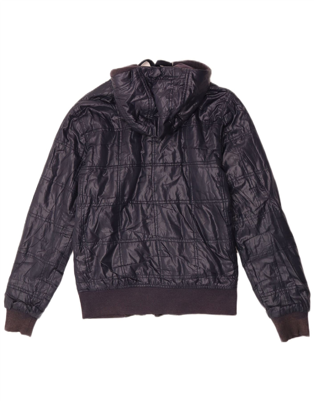 Zara Herren-Bomberjacke mit Kapuze, Größe 36, Marineblau