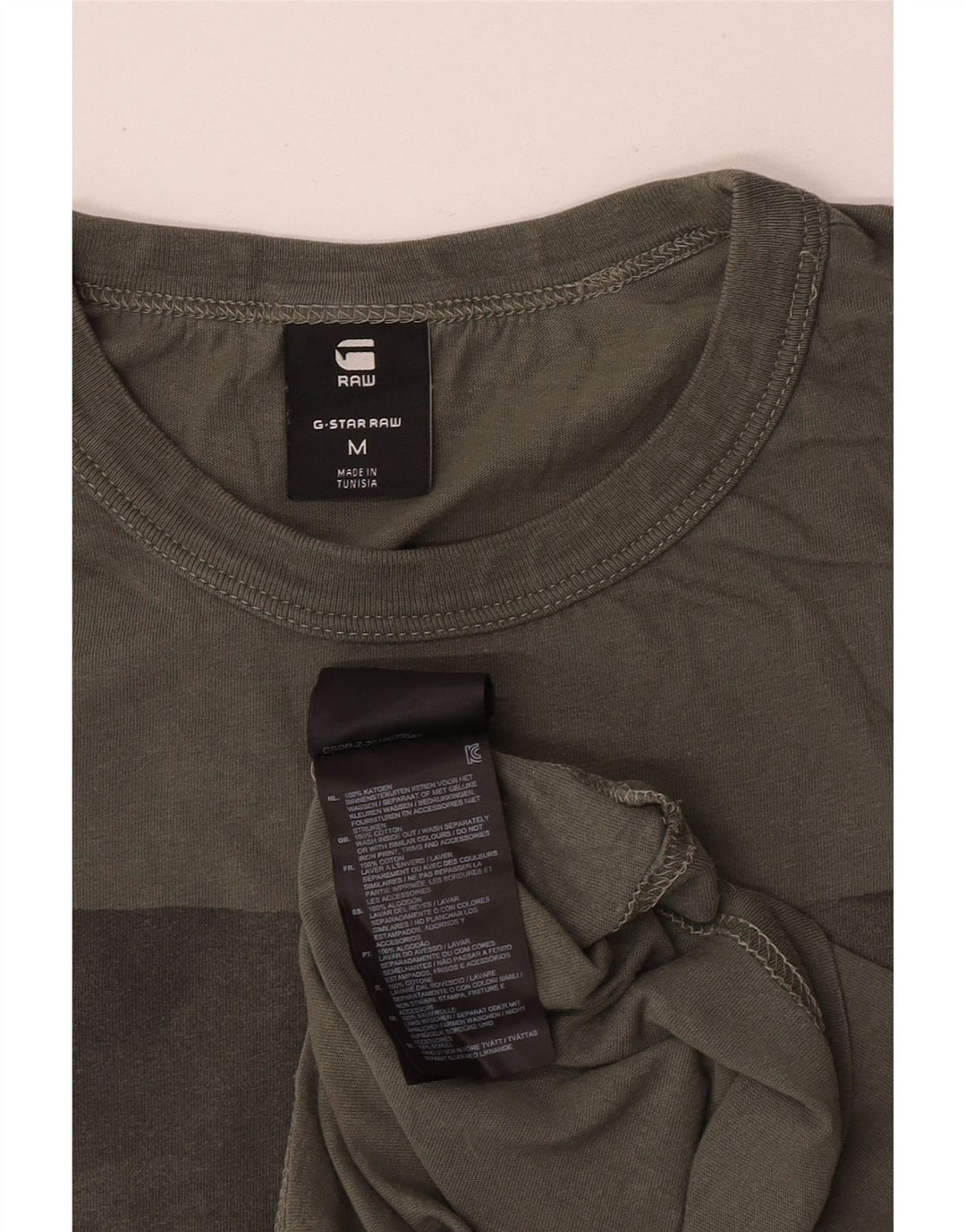 G-Star Herren Grafik-T-Shirt-Oberteil aus mittlerer Khaki-Baumwolle