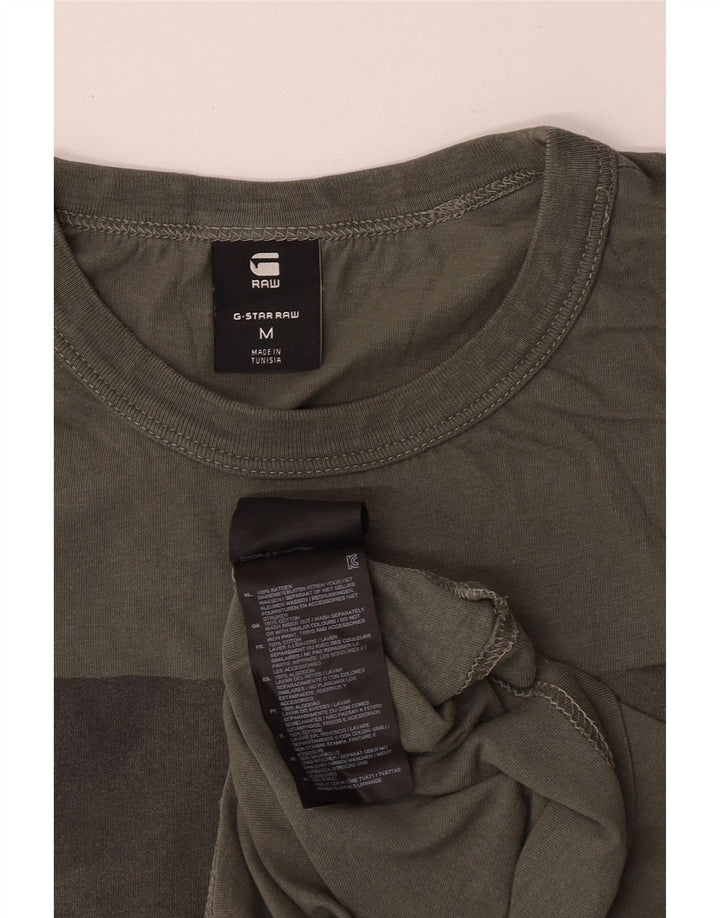 G-Star Herren Grafik-T-Shirt-Oberteil aus mittlerer Khaki-Baumwolle