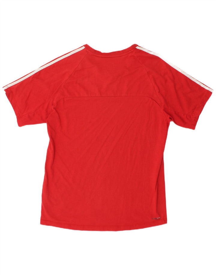 Adidas Herren Climalite T-Shirt Top Große rote Baumwolle
