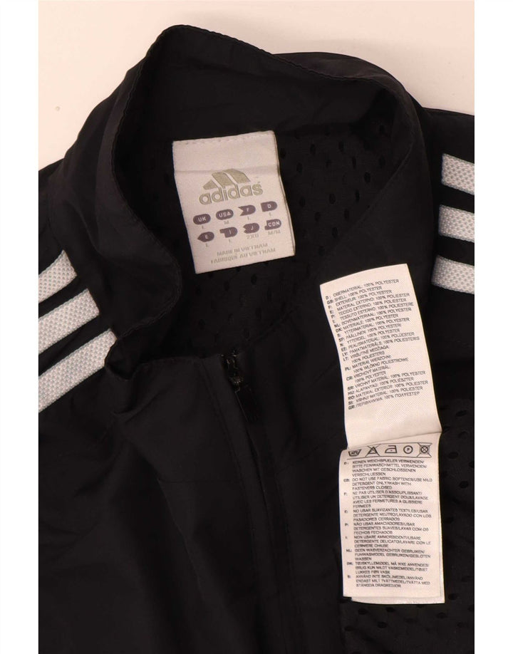 Adidas Herren-Trainingsanzug mit Reißverschluss, Pullover, Größe L, Marineblau, Sport