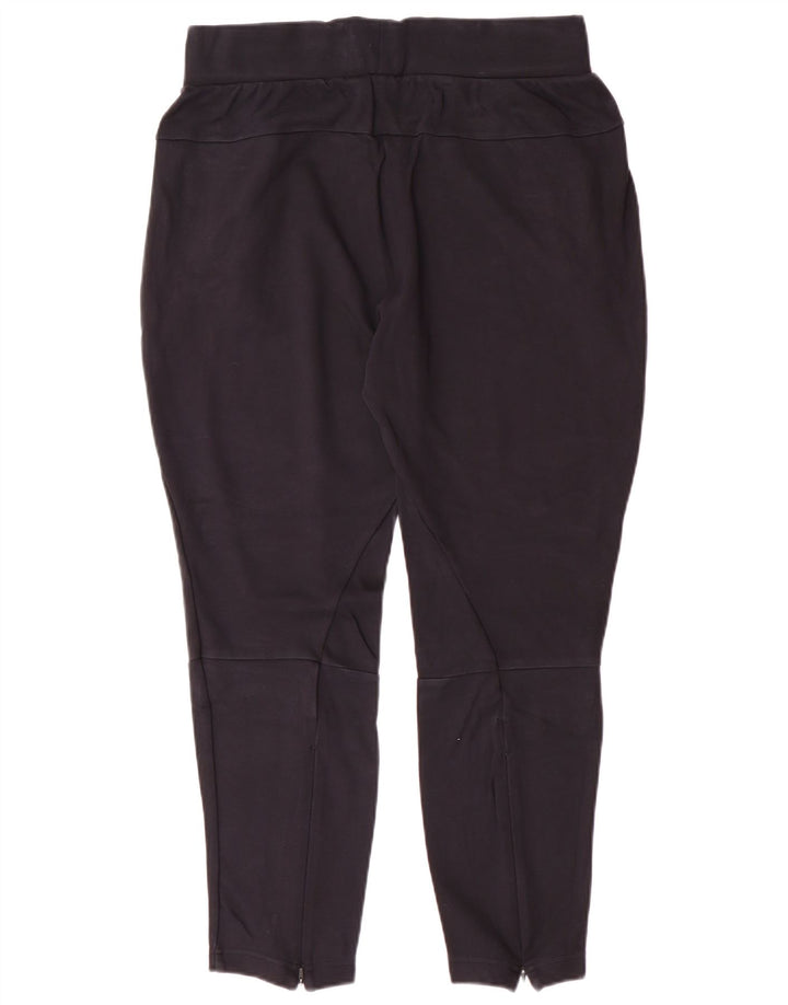 ADIDAS Damen Trainingshose UK 14 Mittel Marineblau