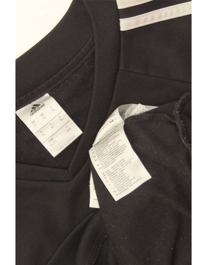 Adidas Herren Sweatshirt Pullover XL Schwarz Colourblock Polyester
