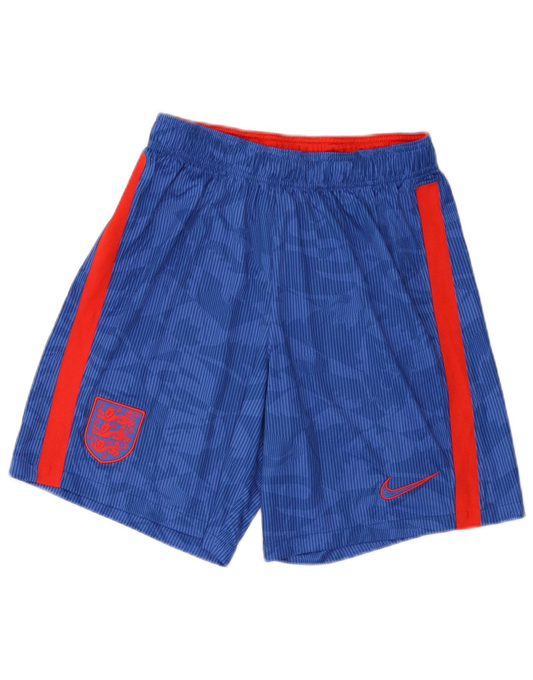 Nike Herren Dri Fit Sportshorts mit abstraktem Muster, groß, blau, Farbblock
