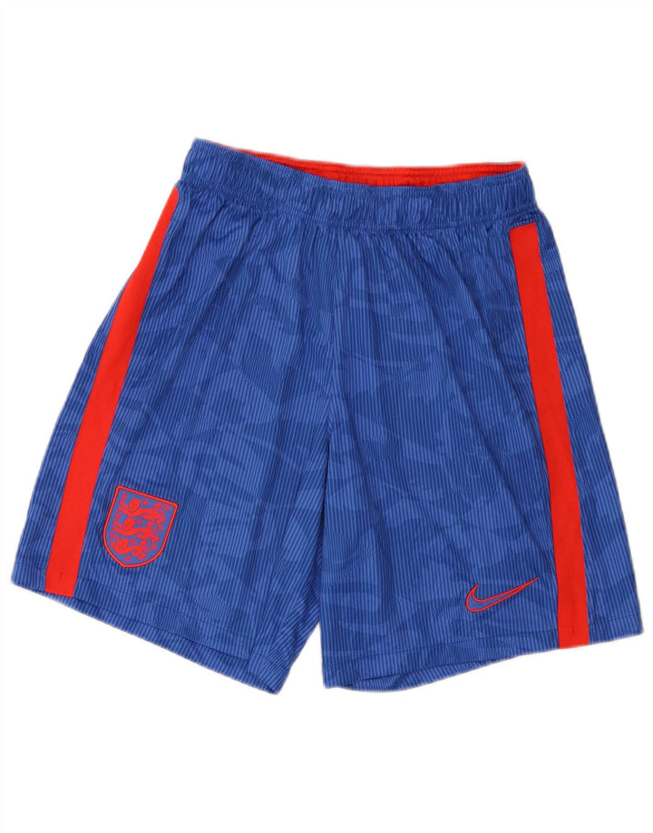 Nike Herren Dri Fit Sportshorts mit abstraktem Muster, groß, blau, Farbblock