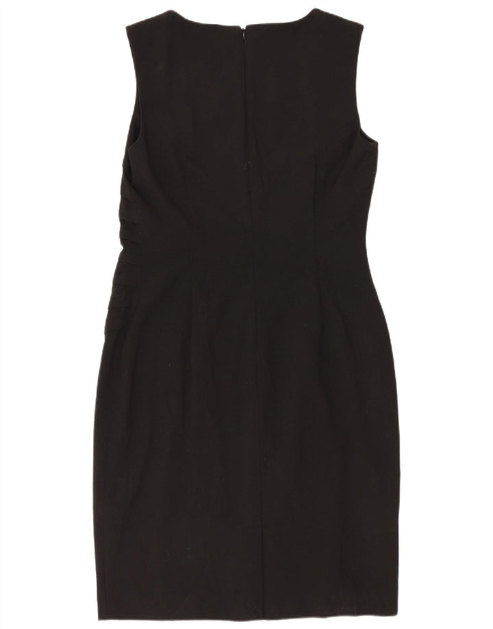 CALVIN KLEIN Damen Ärmelloses Etuikleid US 8 Medium Schwarz Polyester