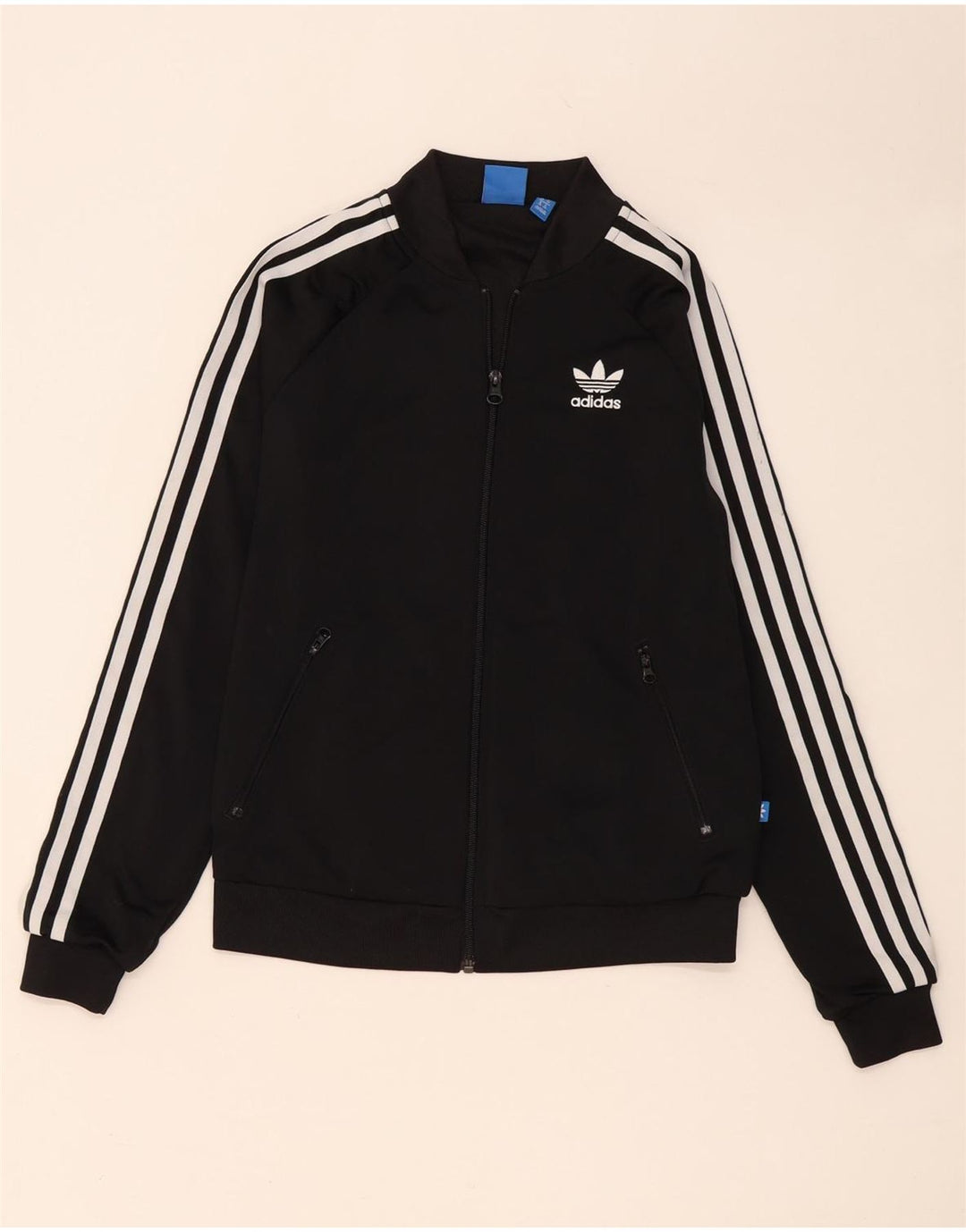 Adidas Damen Graphic Trainingsanzug Top Jacke UK 8 Small Schwarz Polyester