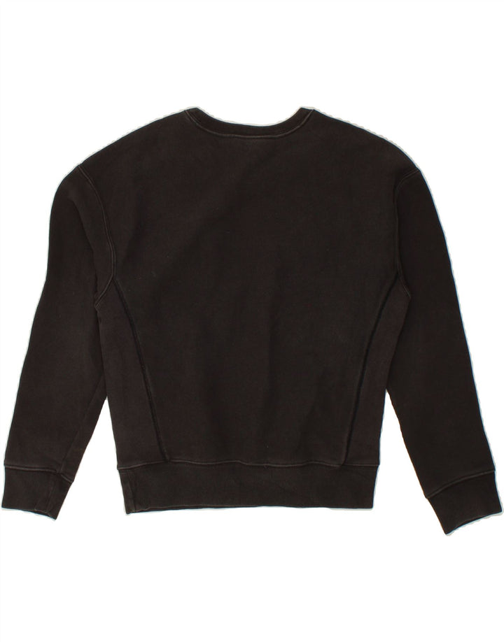 CHAMPION Womens Oversized Graphic Sweatshirt Jumper UK 10 Small Black Vintage Champion and Second-Hand Champion from Messina Hembry 
