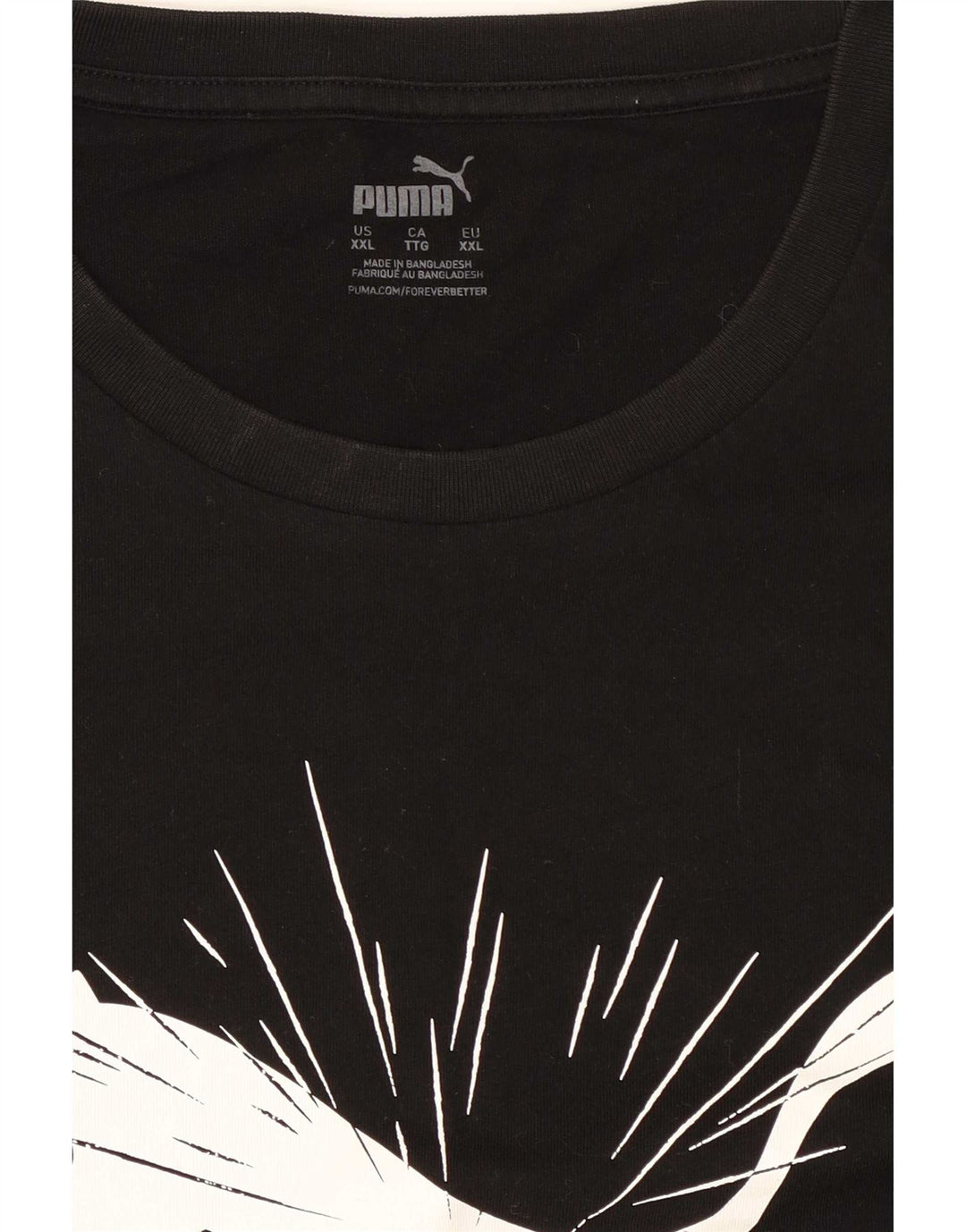 Puma Herren Grafik T-Shirt Top 2XL Schwarz