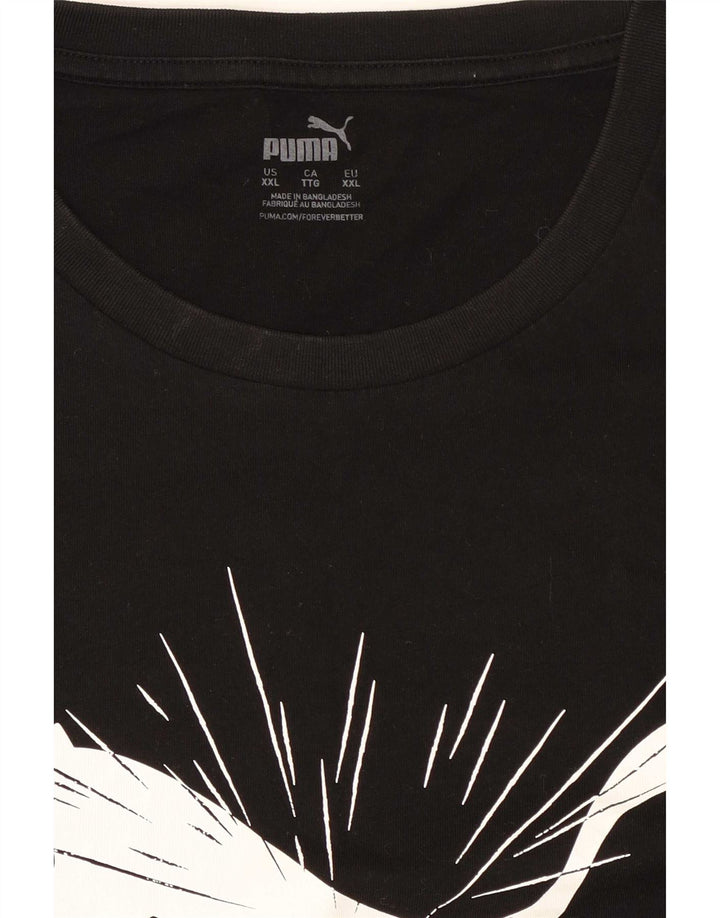 Puma Herren Grafik T-Shirt Top 2XL Schwarz