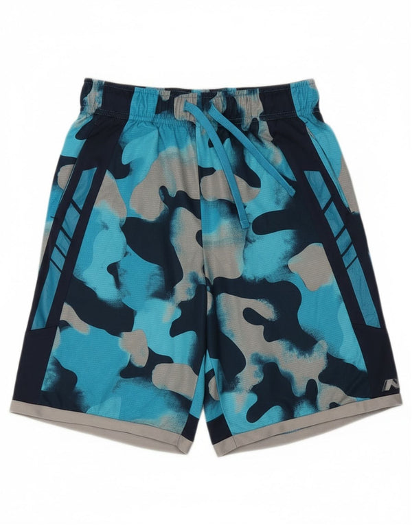 Russell Athletic Sportshorts für Jungen, 14–15 Jahre, XL, blaues Camouflage-Polyester