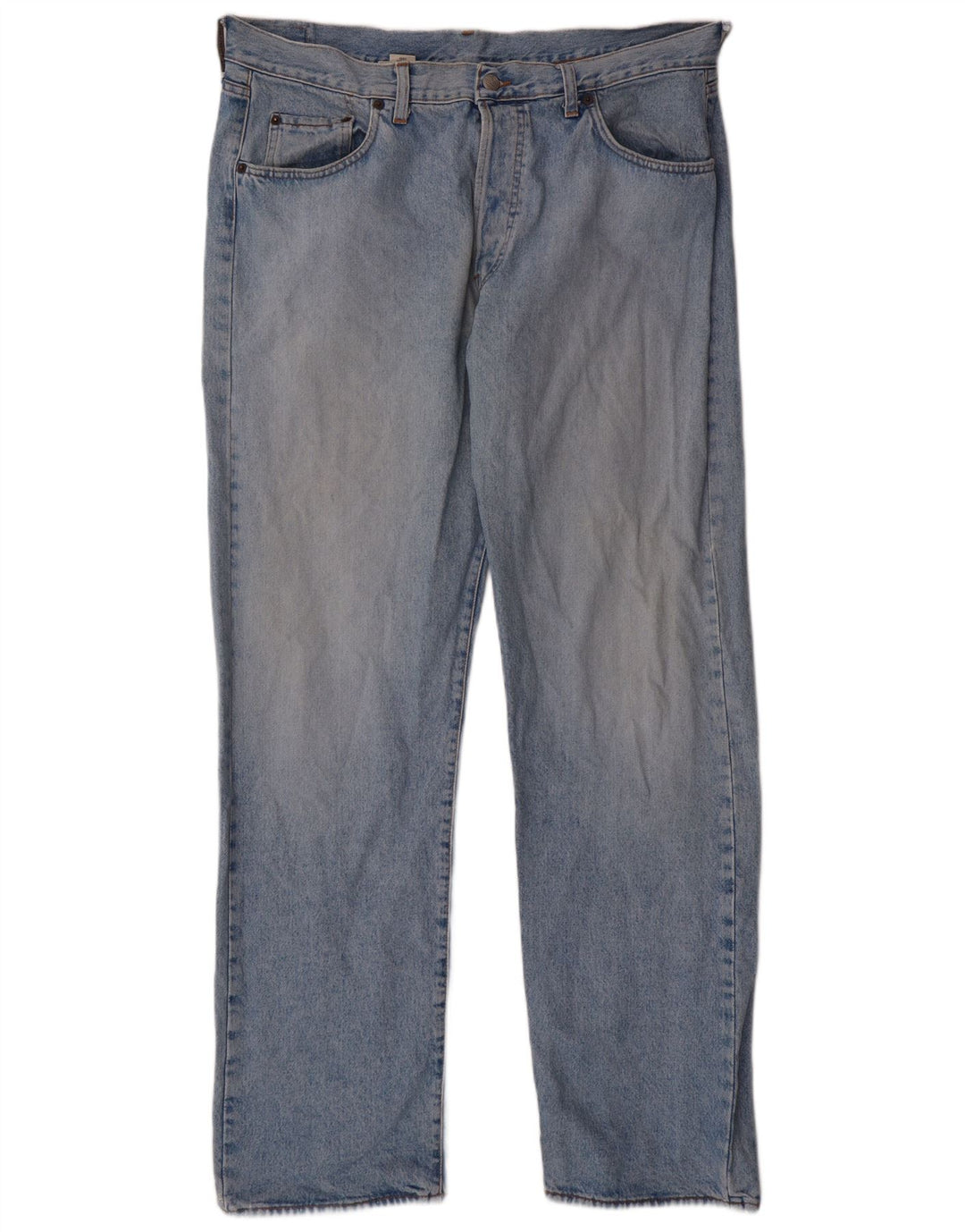 REPLAY Herren Straight Jeans W40 L34 Blaue Baumwolle