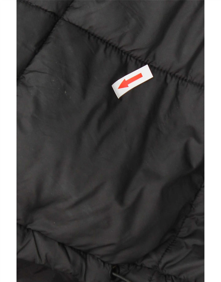 Zara Damen-Weste mit Kapuze, gepolstert, UK 14, Mittelschwarz, Polyester