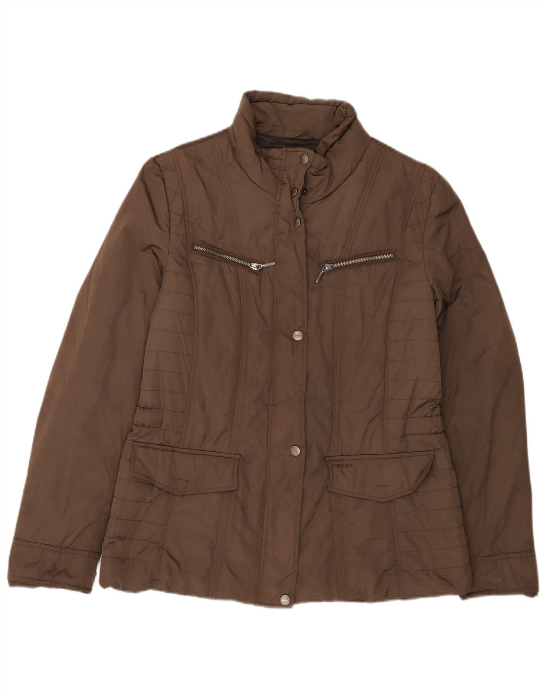 Geox Womens Utility Jacke UK 14 Large Braun Polyester