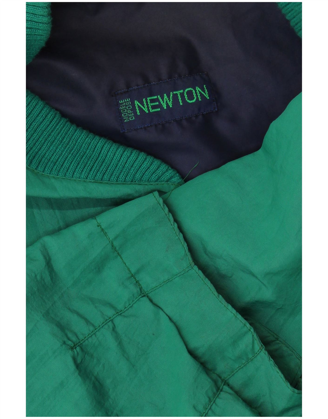 NEWTON Herren Bomberjacke UK 42 XL Grüne Colourblock-Baumwolle