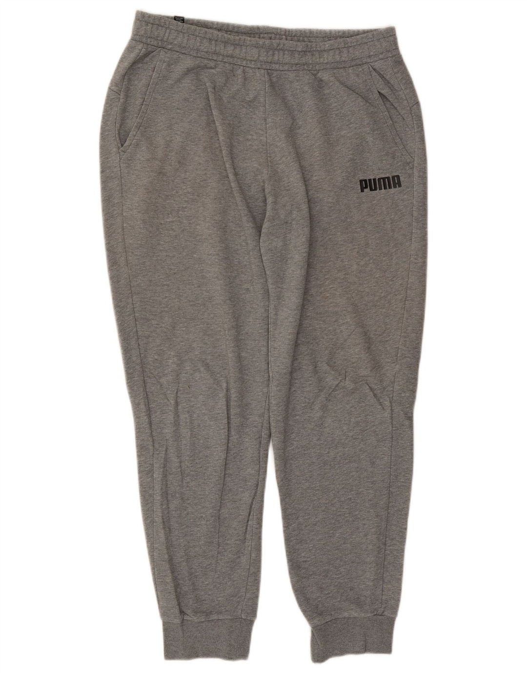 PUMA Herren-Trainingshose, Jogginghose, groß, grau gefleckte Baumwolle