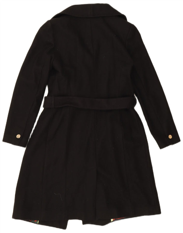 Ted Baker Damenmantel Größe 3 Mittelschwarze Wolle