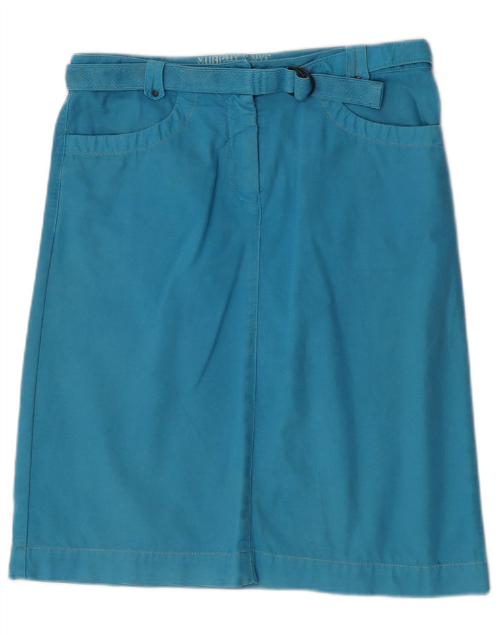 Gerader Rock für Damen von Murphy & Nye, W30, mittelblaue Baumwolle