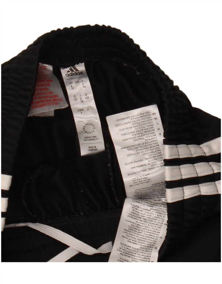 Adidas Jungen-Trainingshose, Jogginghose, 6–7 Jahre, schwarzes Polyester